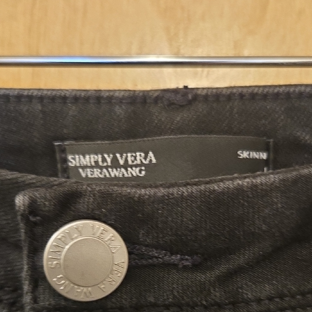 Simply Vera Vera Wang Black Skinny Jeans - Picture 2 of 6